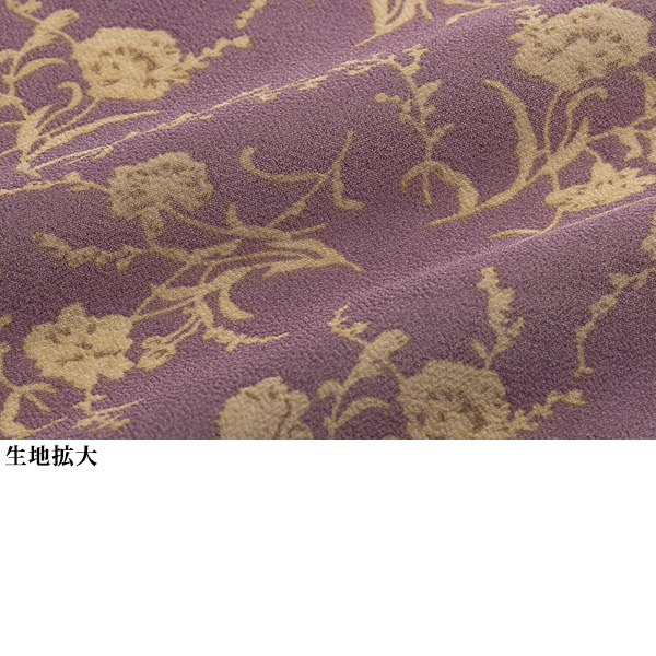 袖タック小花プリントブラウス