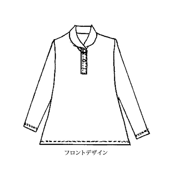水玉柄プルオーバー