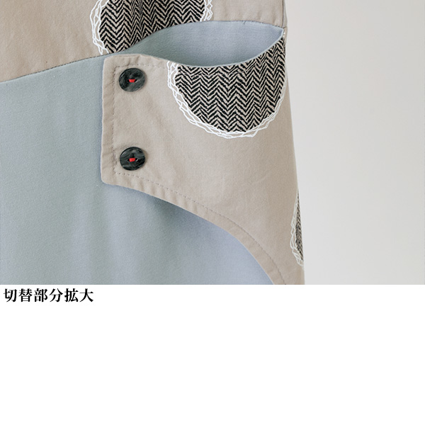 異素材切替えデザインプルオーバー