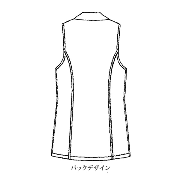杢調ポケット付デザインベスト