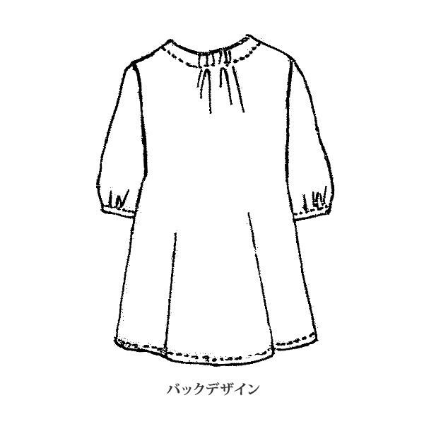 花丸柄チュニックブラウス