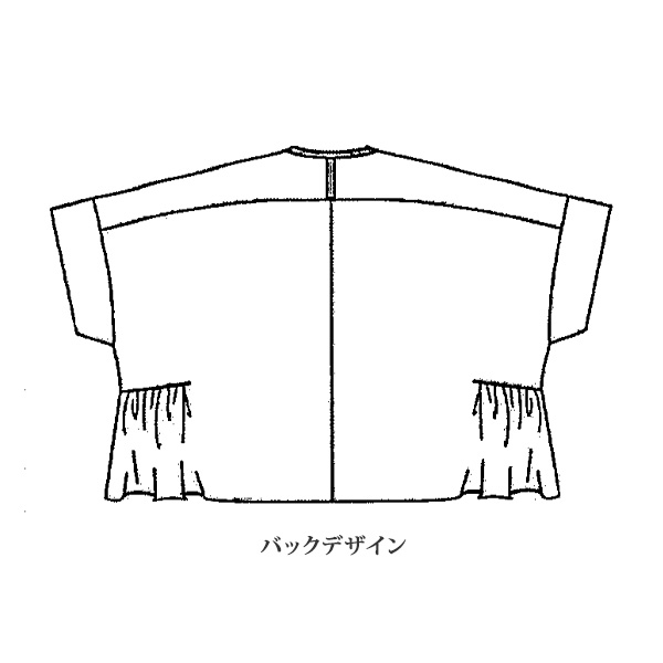 ドビーストライプサイドギャザーブラウス