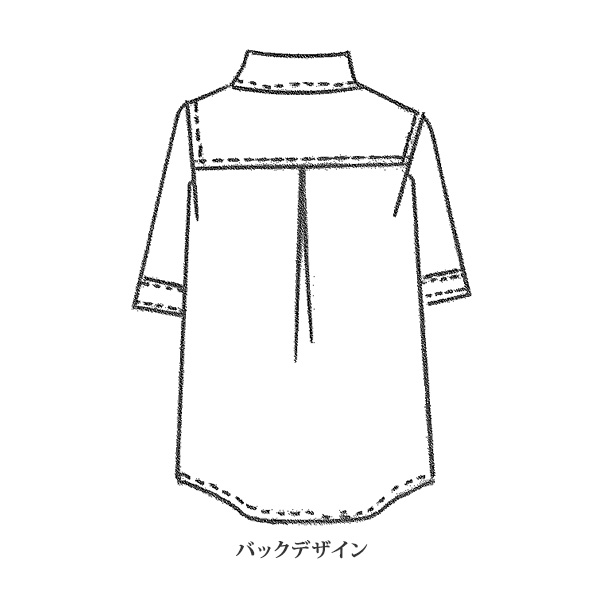綿100％スキッパーチュニック