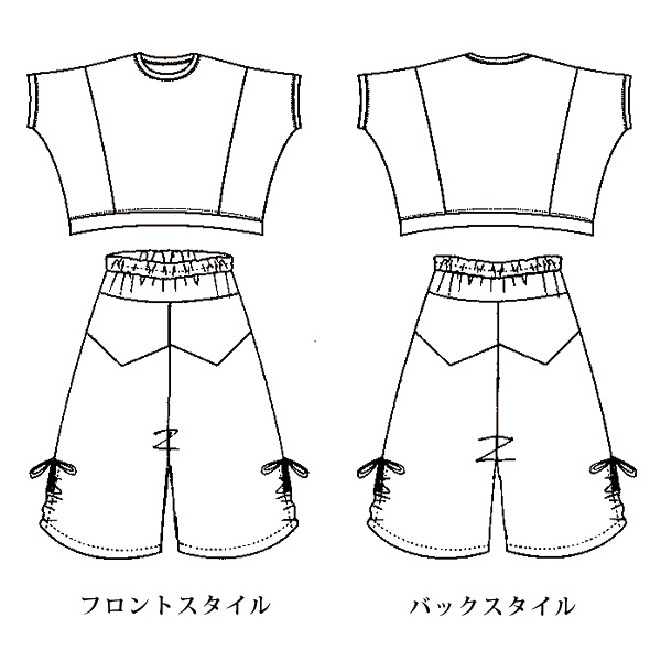 幾何学柄ゆったりセットアップ