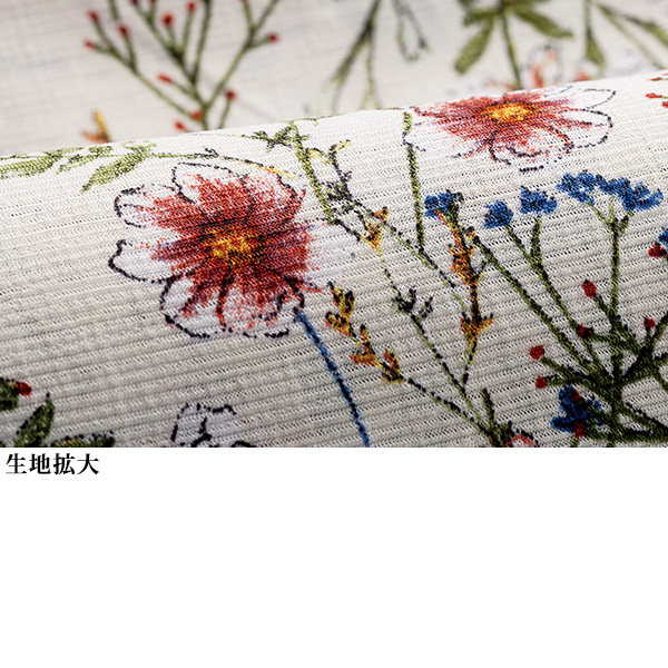 花柄プリントピンタックデザインプルオーバー