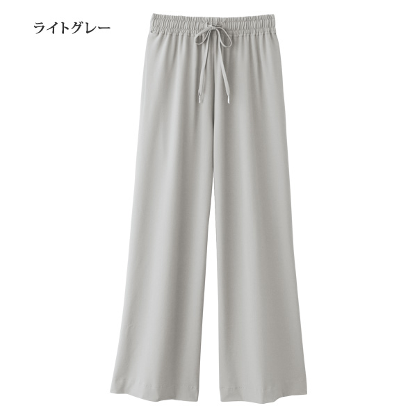ウエストギャザー涼やかパンツ