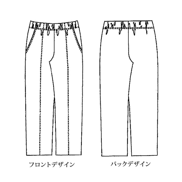 センターピンタックパンツ
