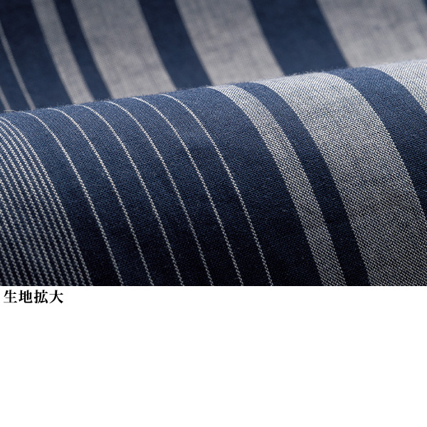 ランダムストライプ ロングシャツブラウス