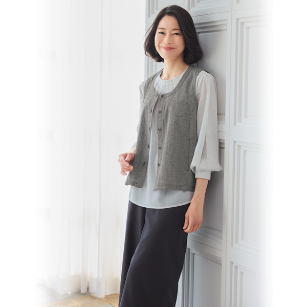 綿麻Ａラインベスト