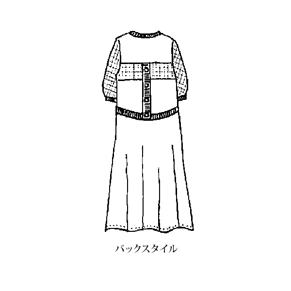 異素材使いドッキングワンピース