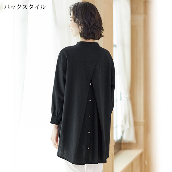 大きいサイズ レディース コットンピンタックワイドチュニック
