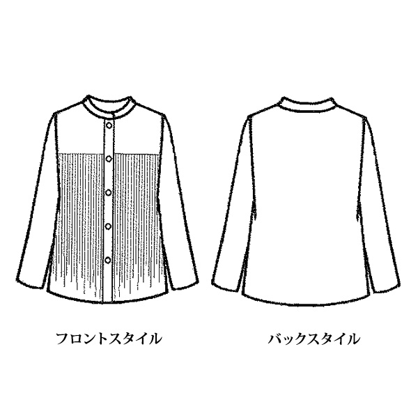 切替えプリーツカットソーブラウスジャケット