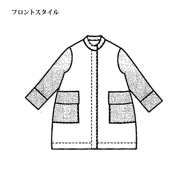 デニム切替えロングジャケット