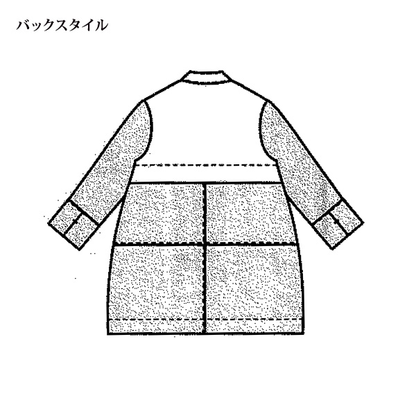 デニム切替えロングジャケット