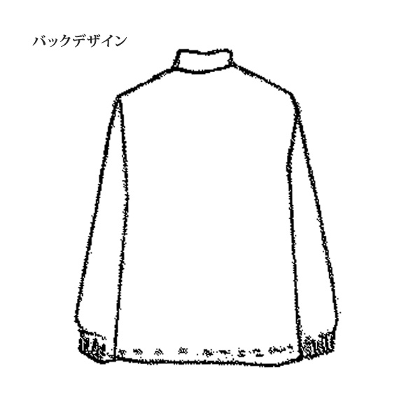 ジャカードカットソー リブ使いファスナージャケット