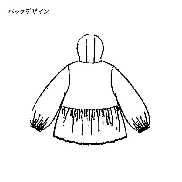 ウエスト切替えフード付ブルゾン