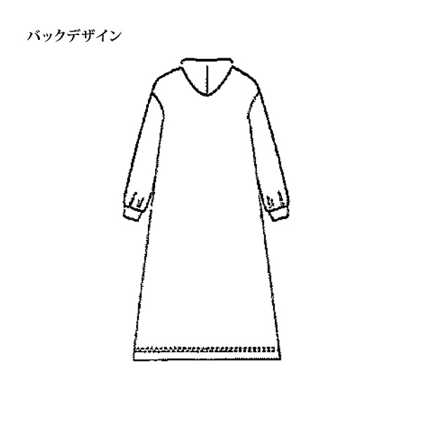 フード付カットソープリントワンピース