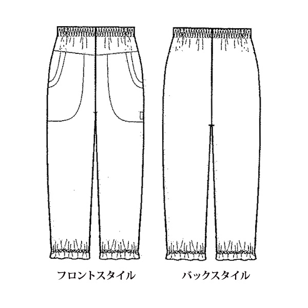 デニム調デザインパンツ