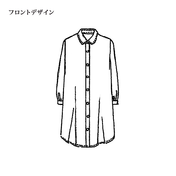 シフォンプリントロングブラウス