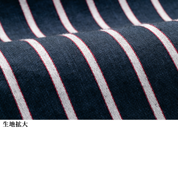 ストライプ切替え ロングシャツジャケット