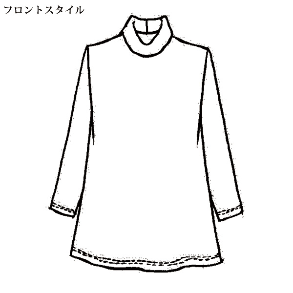 フラワー柄 起毛チュニックプルオーバー
