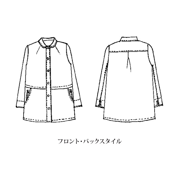 丸襟デザインワッシャージャケット