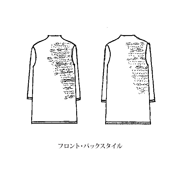 かすり糸使いニットチュニック