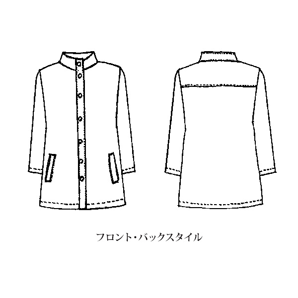 スタンドカラーロングジャケット