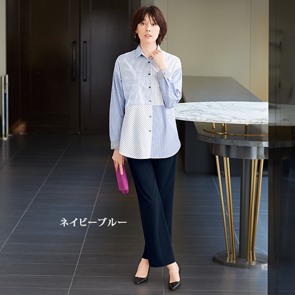 「ゼログ」セミブーツストレートパンツ / 大きいサイズ M L LL 3L 4L
