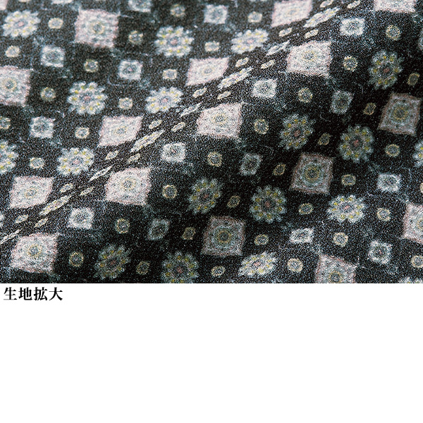 ちりめんプリントチュニック / 大きいサイズ 4L
