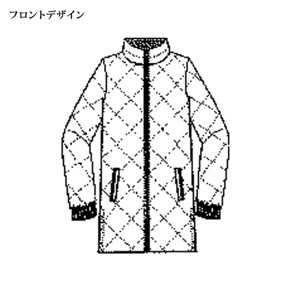 フェイクファー付 中わたキルトコート