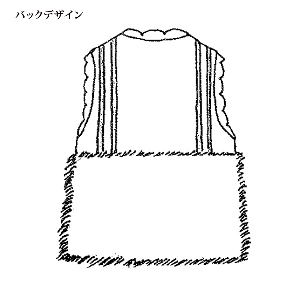 異素材切替えニットベスト