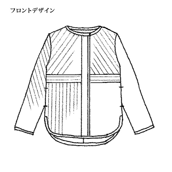 地図柄プリントキルトジャケット