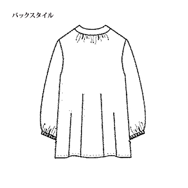 ペイズリー柄 ボウタイカットソーチュニック