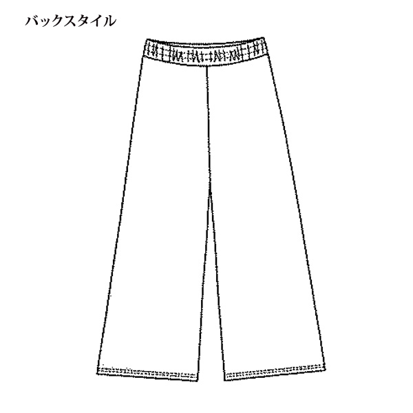 オリエンタル柄起毛ワイドパンツ