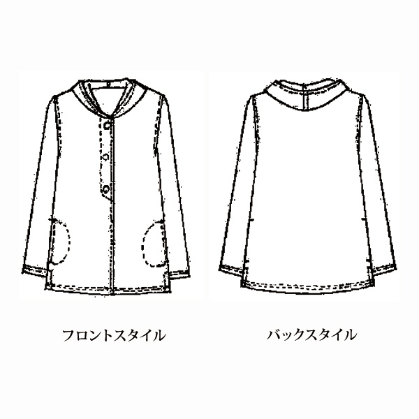 飾りフード付ジャカードジャケット