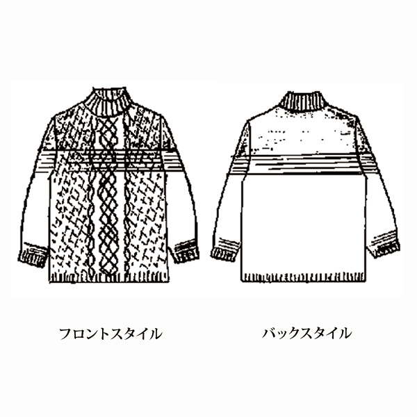 ホールガーメント配色セーター