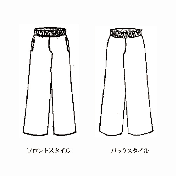先染めストライプ 裏起毛セミワイドパンツ（股下65cm）
