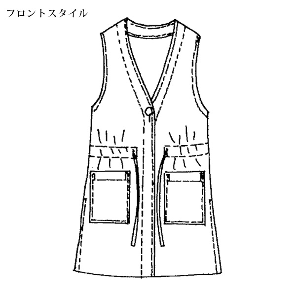 ワッフルニットロングベスト / 大きいサイズ M LL 4L