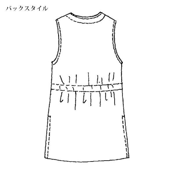 ワッフルニットロングベスト / 大きいサイズ M LL 4L