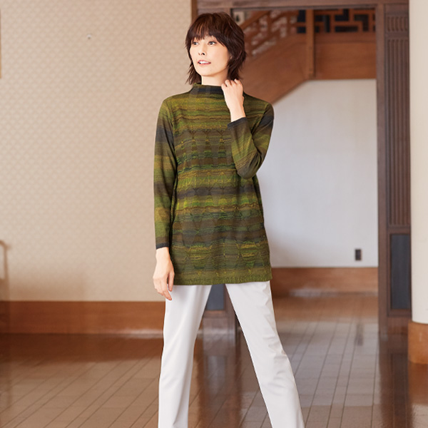 SUPERLADY ジオメトリック柄ジャガードニットスカート SUPERLADY