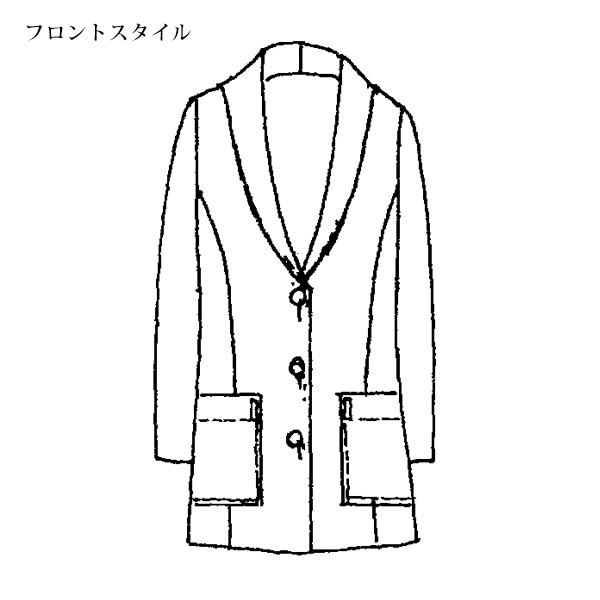 イタリア製生地使用 ショール襟ジャケット / 大きいサイズ M LL 4L