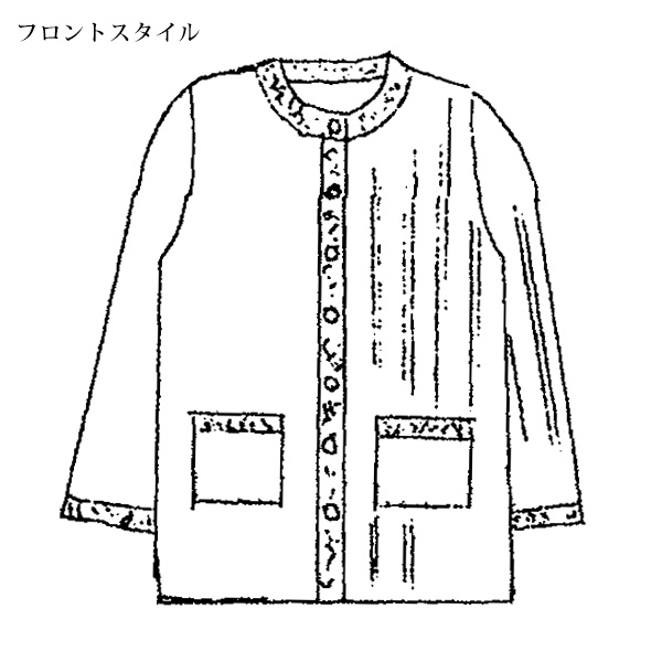 かすり糸使いカーディガン