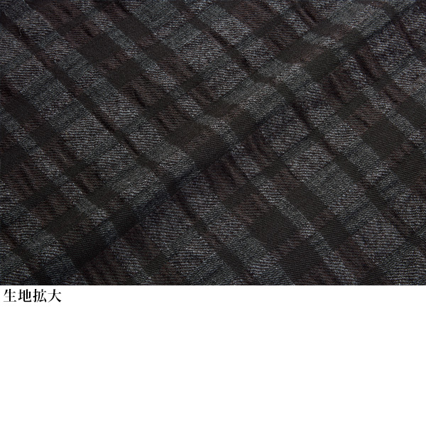 ウール混先染めブラウスジャケット / 大きいサイズ M LL 3L 4L