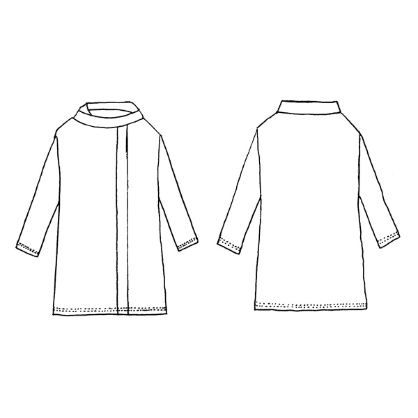 プリント切替えチュニック 大きいサイズ M LL 4L