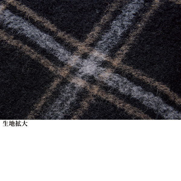 チェック柄リブ付ジャケット 大きいサイズ M LL 4L | 京都通販 チェック柄リブ付ジャケット 大きいサイズ M LL 4L | 京都通販