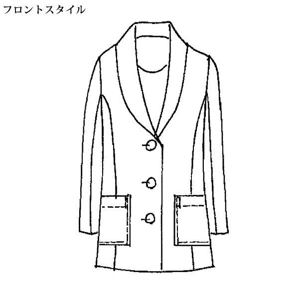 ドビーヘリンボンジャケットコート 大きいサイズ M LL 4L