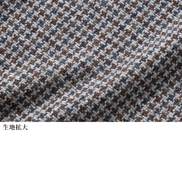 ウール混千鳥格子柄 ワンピースジャケット 大きいサイズ 4L