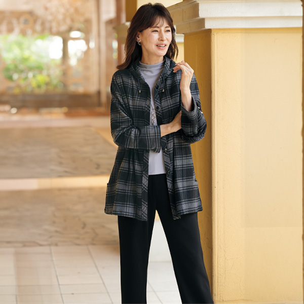 フード付 厚手シャツジャケット