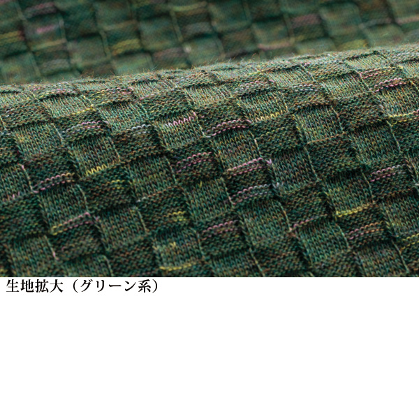 かすり糸使い ウール混ジャカードプルオーバー
